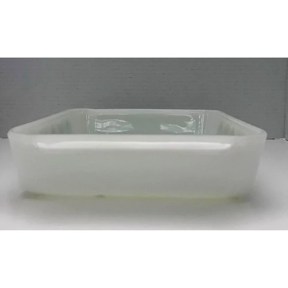 Vintage Anchor Hocking Fire-King Square Casserole #435 Meadow Green